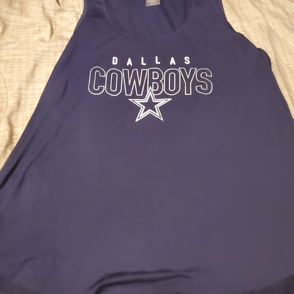 Dallas Cowboys NFL Ladies Navy Burke Tank Top , size 2X - Picture 4 of 9